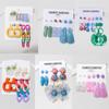 Acrylic Ear Jewelry Set Beautiful Dopamine Dangle Earrings Statement Earrings Acrylic Material for Fashionable Women