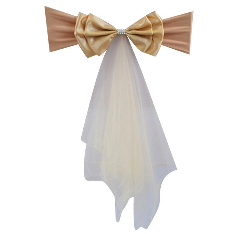 652F Satins Chair Cover Chair Sashes for Wedding Ceremony Dining Hall Party Outdoor Decoration Easy to Install
