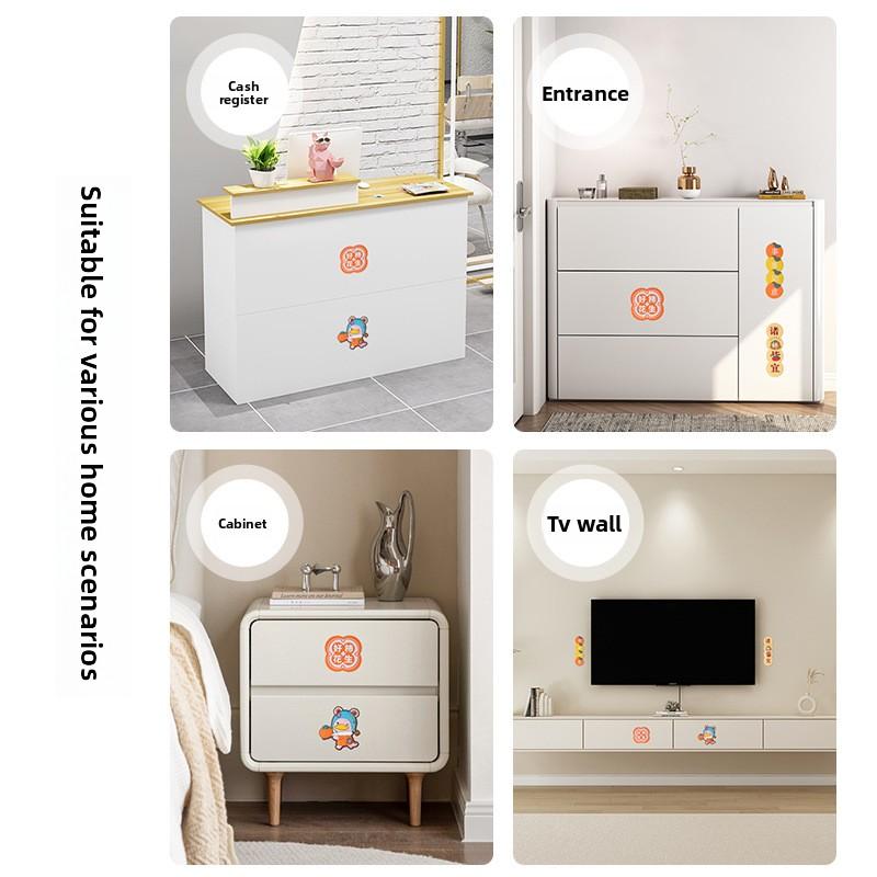 Creative Fridge Magnet Stickers, Cute Magnetic Attraction, Cartoon Magnetic Decoration, Peace and Joy, Chinese-style Stickers