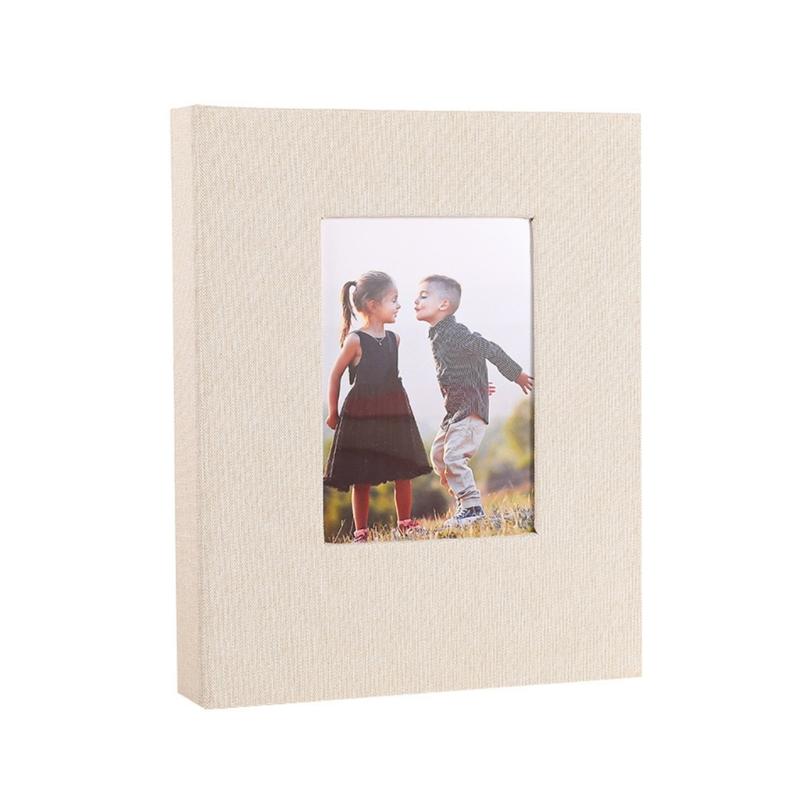 

Photo Album 4x6 144 Photos Picture Album Linen Fabric Cover Picture Book for Family Weddings Travel Vacation Memory белый