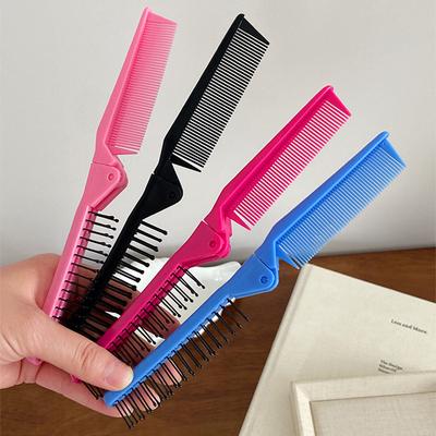 Bunter Tragbarer Mode Haarkamm Faltbarer Antistatischer Kunststoffkamm Haarbürste Kompakte Taschengröße Geldbörsenhaarkamm Cepillo Para