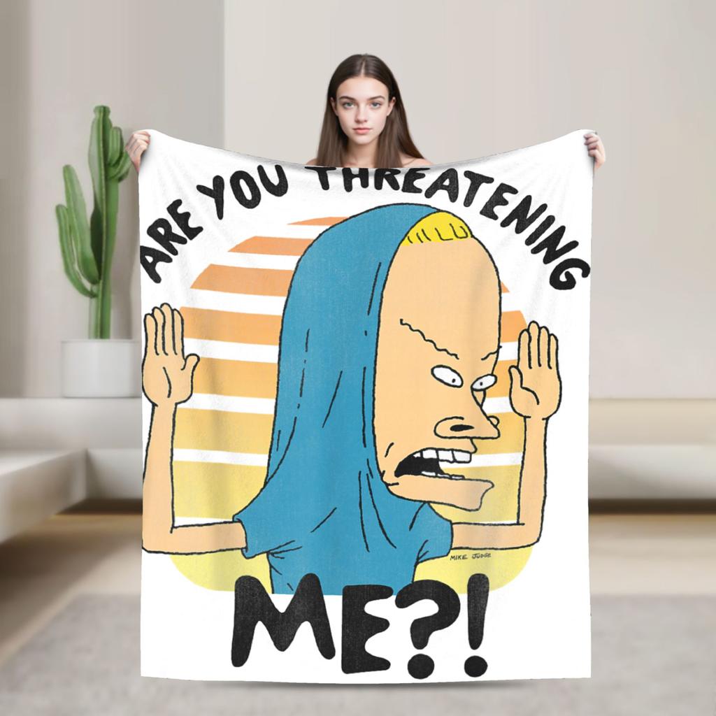 Beavis a Butt-Head Smějící se deka Pikniková flanelová přehozová deka Pro domácí dekoraci Teplý design Kvalitní přehoz Nápad na dárek