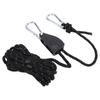 Camping Flaschenzug Seil Verstellbar Reflektierend Abspannleine Zelt Plane Abspannleine mit Metallflaschenzug 5 Meter Seil Schwarz