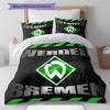 SV Werder Bremen Pattern Bedding Set Quilt Cover Pillowcase Home Decor Gift (1 * Duvet Cover + 2 * Pillowcase, Without Core)