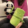 Set Tub Bambus Panda 25CM Jucărie de Pluș Animal Chinezesc Plus Poate Fi Încărcat Și Descărcat Păpușă Tub Bambus Cadou Ziua Copiilor