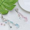 Trendy Acrylic Goldfish Charm Keychain with Star Bowknot Handmade Key Chain Versatile Keyring for Fashion Enthusiasts
