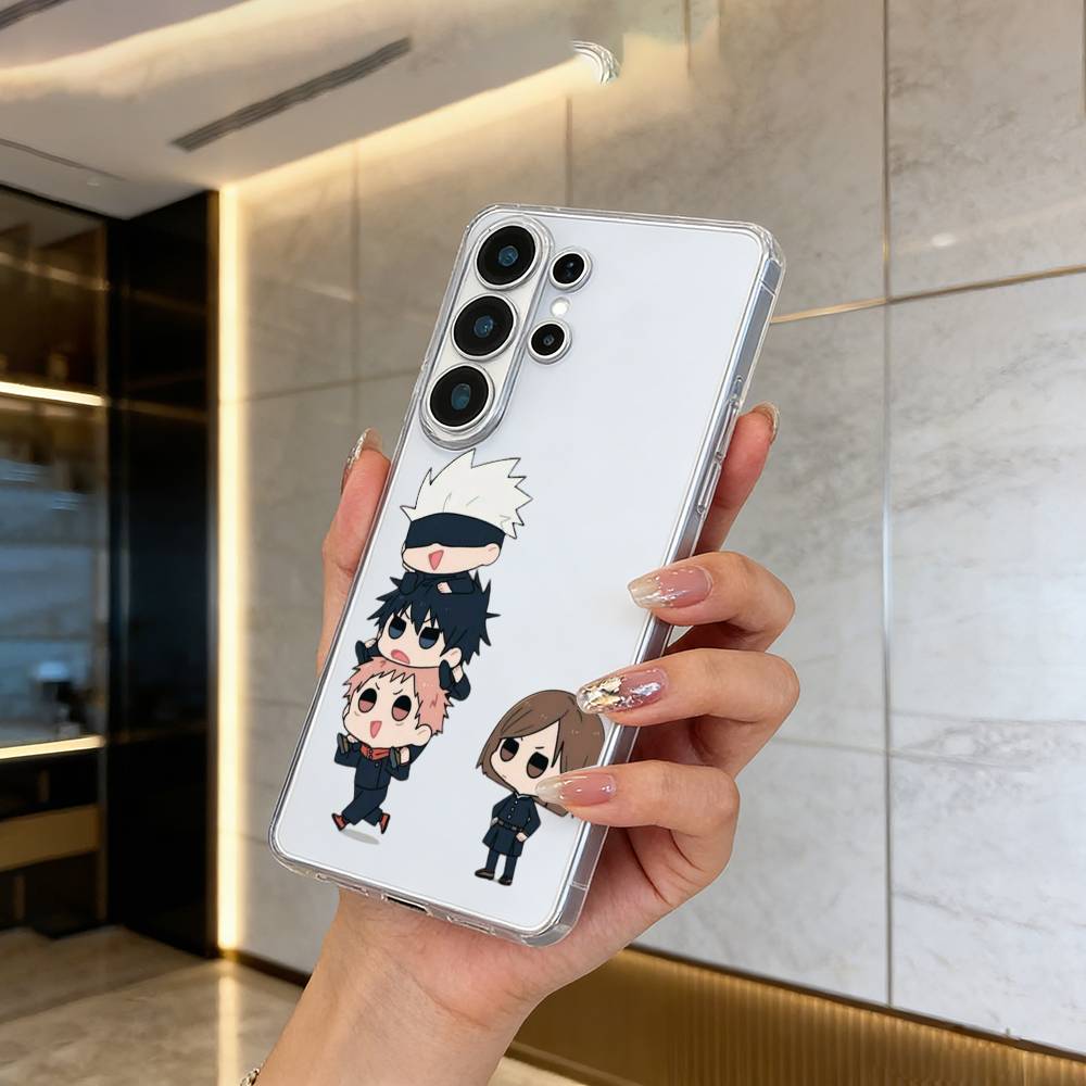 opular characters-J-Jujutsu K-aisen- Clear Soft Silicone Phone Case forSamsung S25, S24, S21, S22, S23, S30, Ultra, S20, Plus