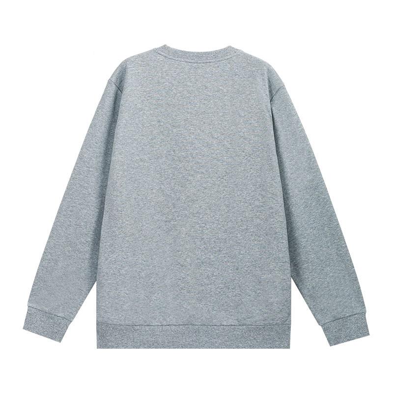 Skechers Sports Long Sleeve T-Shirt Loose Casual Round Neck Solid Color Sports Pullover Sweatshirt Men Tops Light-Gray L324M156-004F