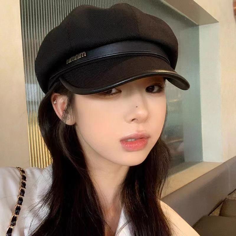 

1pc British Style Octagonal Beret Hat,Women Autumn Winter Large Size Newsboy Cap,Suitable For Daily Matching Autumn Accessories One Size