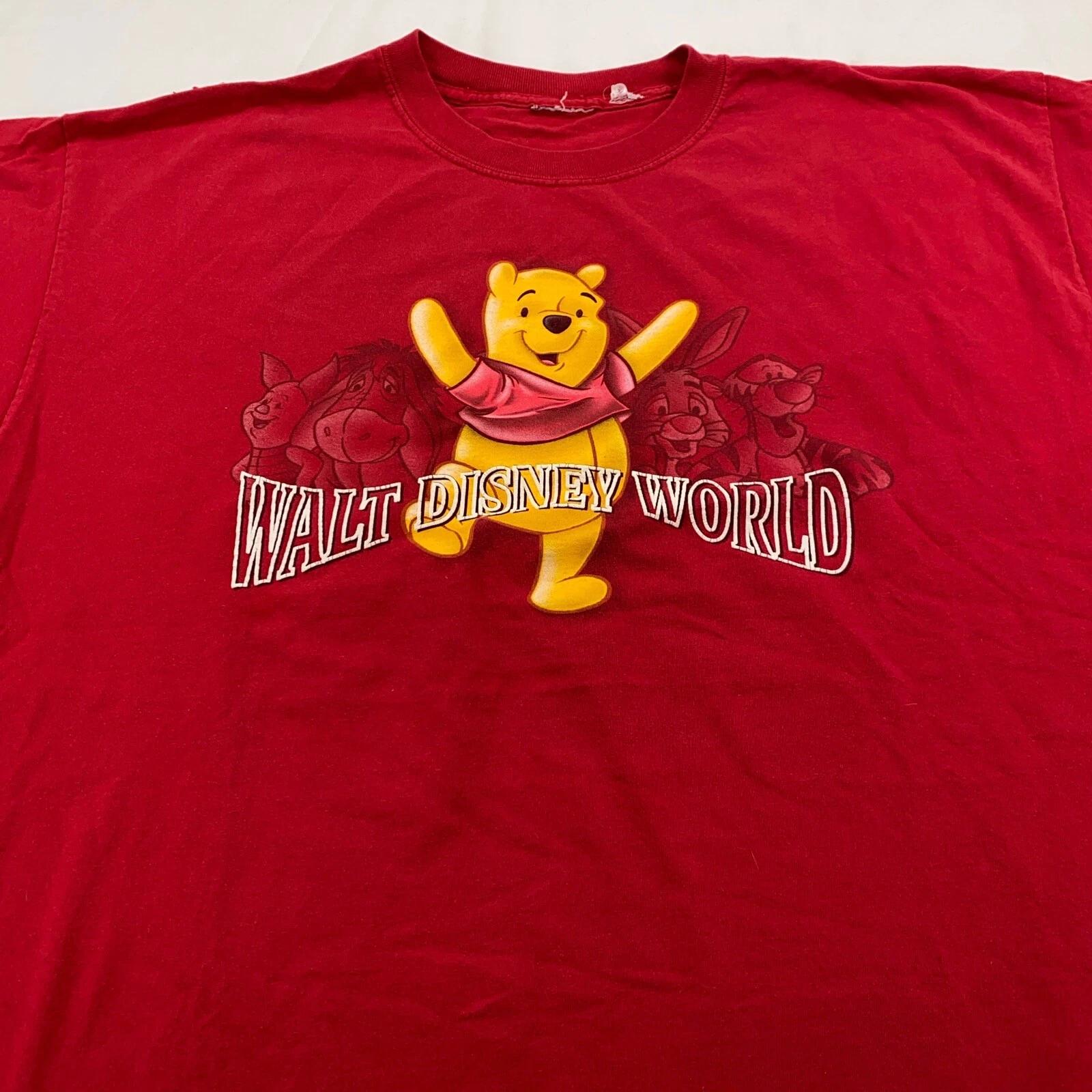 vintage 90s WINNIE THE POOH WALT DISNEY WORLD T-Shirt 2XL piglet eeyore tigger L