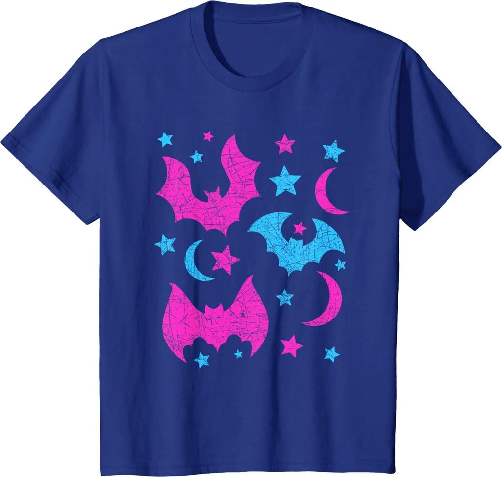 Colorful Bats Cute Animal Lover Halloween Women Girls Kids Gift Idea Bat T-Shirt Casual Cotton Daily Four Seasons Tees T Shirt