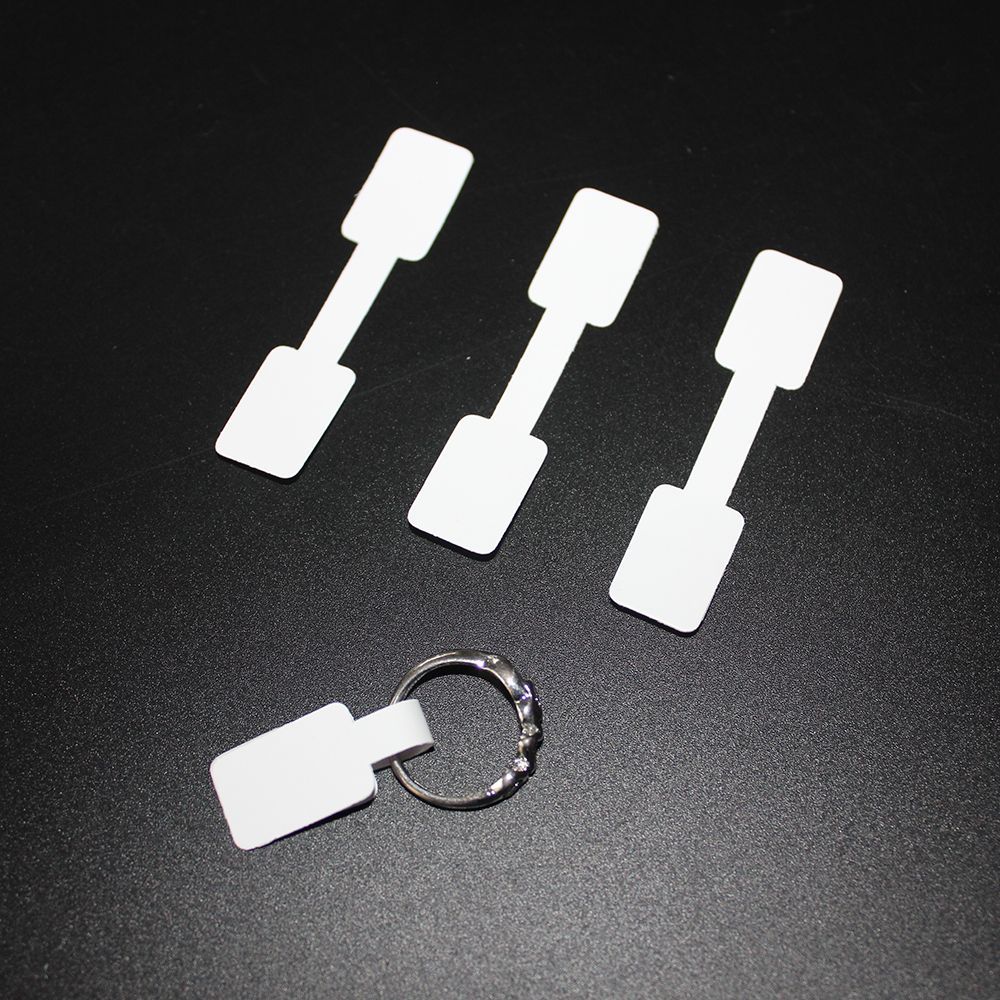 White Bracelet Stickers Necklace Ring Sticker Hang Size Paper Price Labels Display Tags