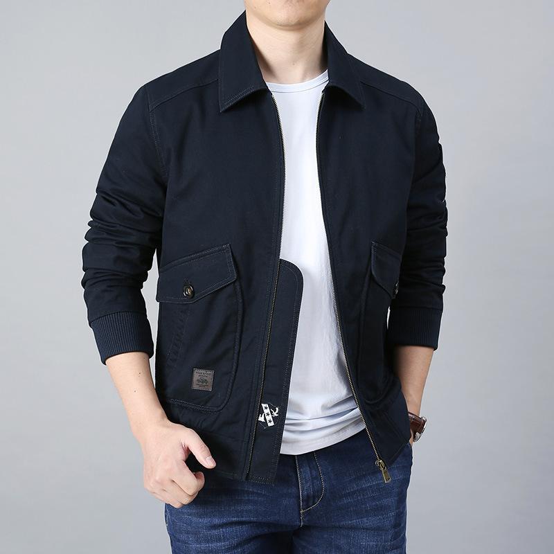 Новая летная куртка мужская большого размера свободная рабочая куртка весна и осень — фото 3