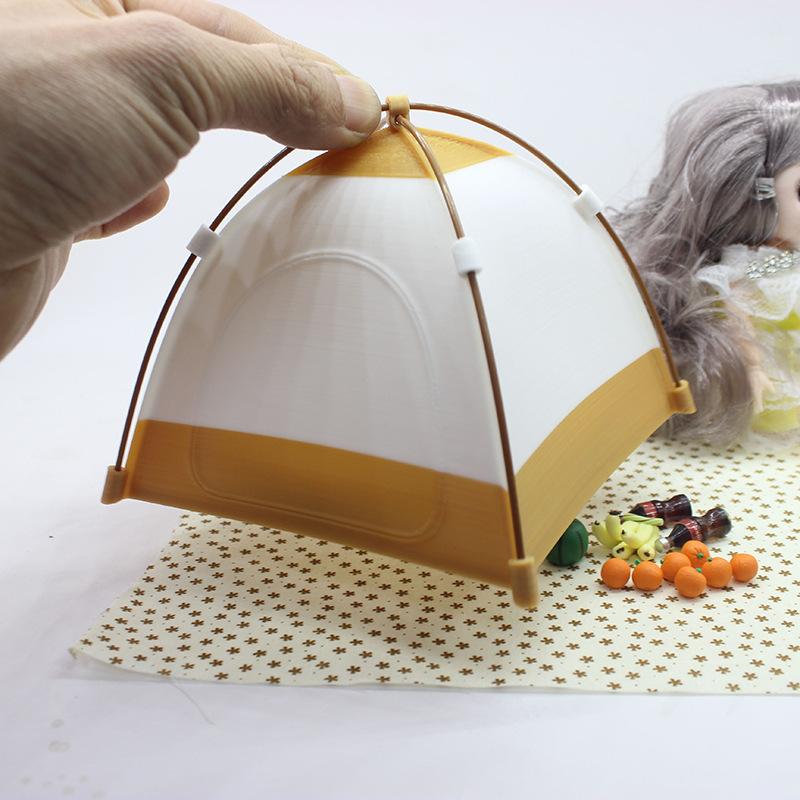 Miniature Play House Toy Scene Furniture Ornaments 1:12 Dollhouse Accessories Mini Camping Small Tent Model Display Decor
