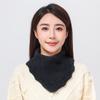 Woman Knitted Ring Scarf Detachable Collar Winter Warm Turtleneck Neck Cover Korean Triangle Scarf Solid Color Muffler 29*26Cm