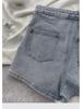 Women's High Waist Denim Shorts - Summer 2022, Slim Fit, A-Line, Elastic, Internet Celebrity Style