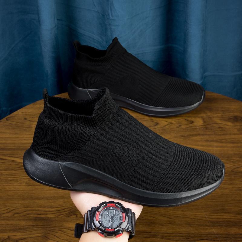 2023 Men's Lightweight Fly-Knit Sock Sneakers: Breathable, Slip-On, Casual Sports Shoes for Spring and Summer