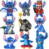 Cool Joker Stitch Magic Building Block Kawaii Baby Stitch Angel Model Halloween Stitch Assembled Bricks Toy For Kids Santa Gift