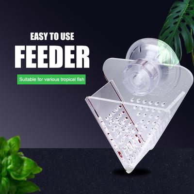 Acryl Futterbecher Pflanzenbecher Aquarium Rote Mückenlarven Fischfutter Hängender Futterbecher für Aquarium Aquarium Dekor Zubehör