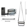 1Pc Mini Solid Color Transparent Pvc Portable Waterproof Shoulder Bag Suitable For Girls, White-Collar Outdoor Travel Shopping