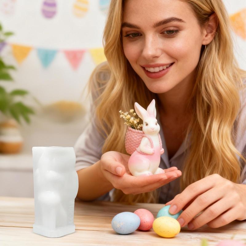 Silikon Hasenform 3D Silikon Oster Gießformen Haushaltsdekoration Betonformen Für Zement Gips Partyplaner Kunstlehrer