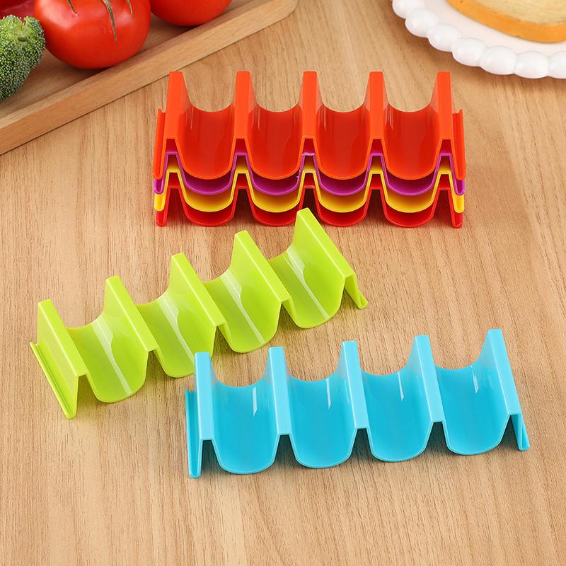 1/2/3pcs Taco Holders Colorful Mexican Food Hard Stand Holds Soft Shells Wave Shape Kitchen Tool Restaurant Pancake Shelf