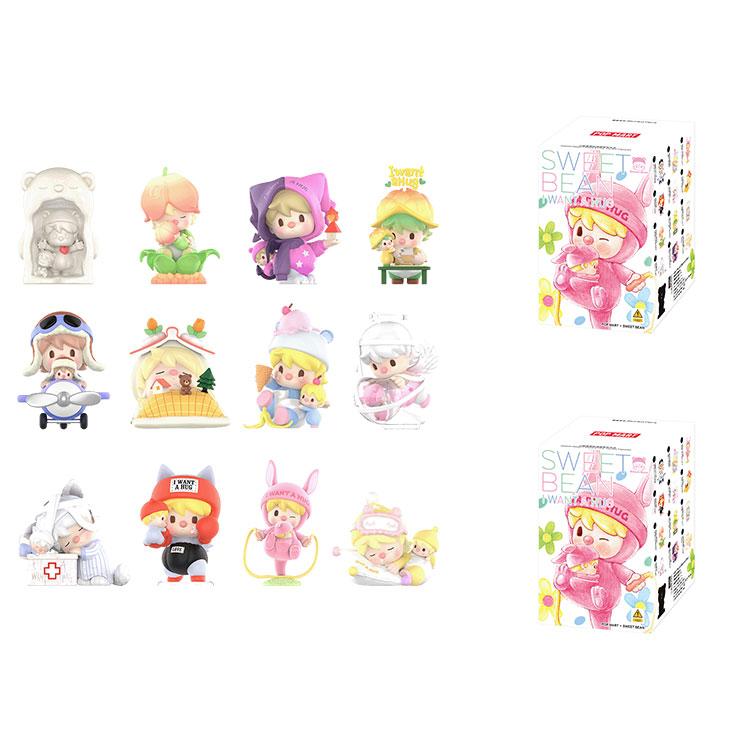 New POP MART Little Sweet Bean, Love Hug Collection Blind Box Products Single Mystery Box/Full Box 12 Pcs PPMT-2501-0072