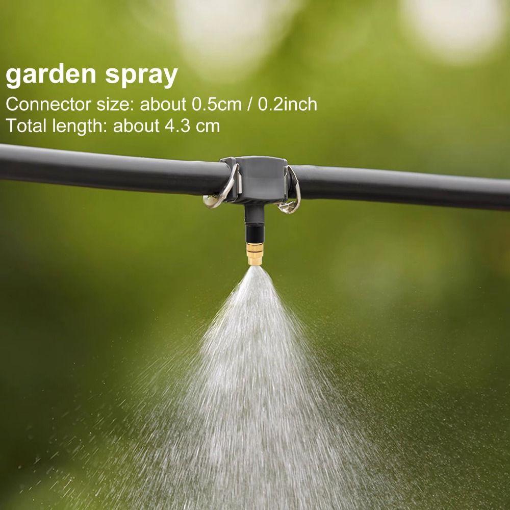 10Pcs Brass Construction Misting Nozzles Adjustable Spray Irrigation Sprayers Outdoor Cooling