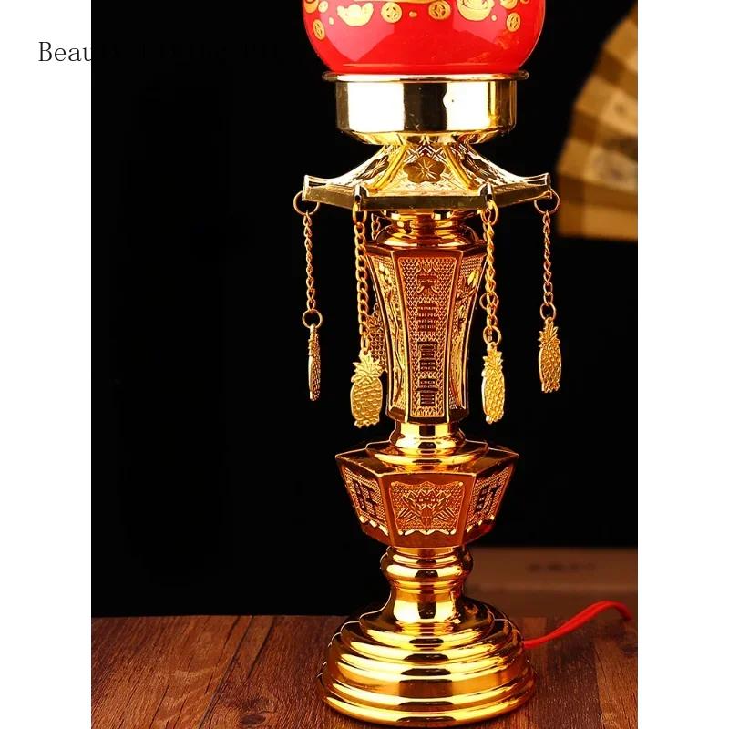 1 Pair Plastic Household Yuanbao Candlestick Simulated Candle Holder Buddha Hall Decor Temple Ornaments Pray for Auspiciousness