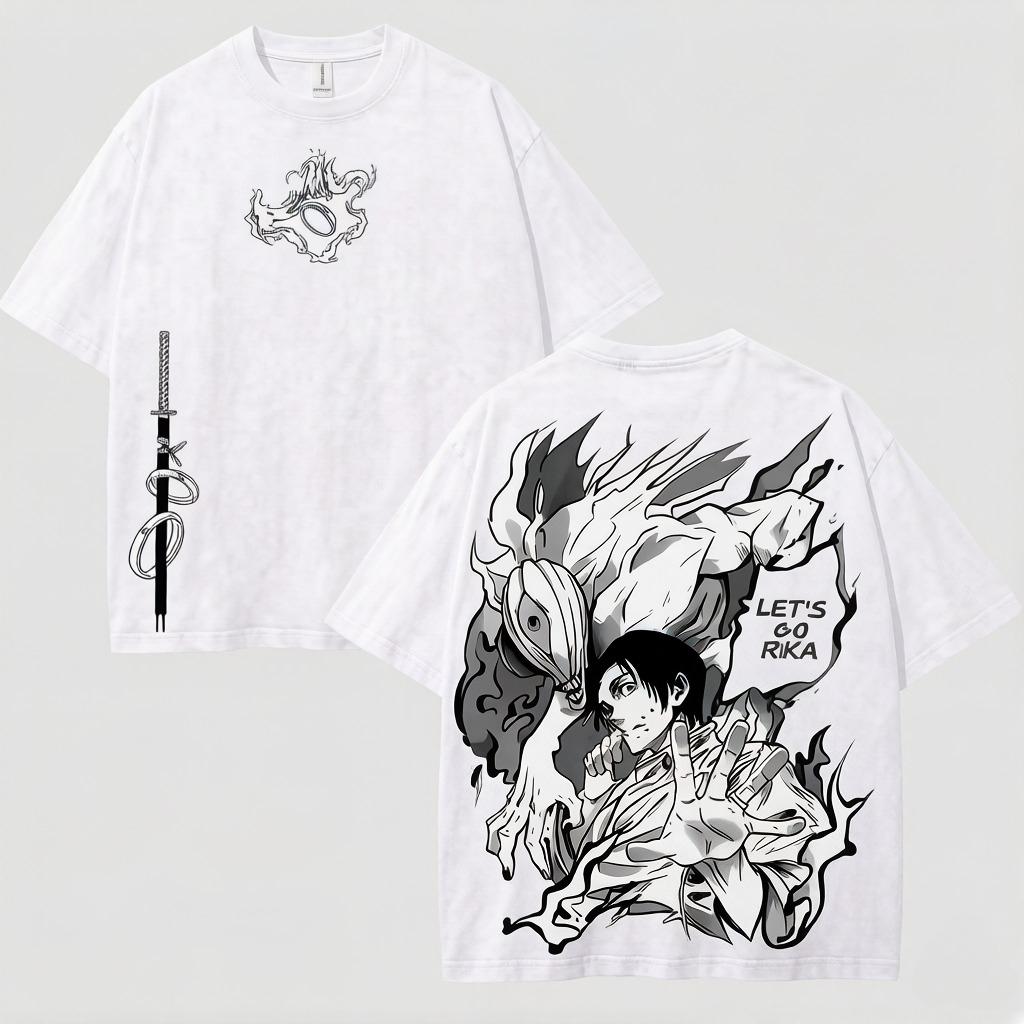 Okkotsu Yuta Jujutsu Kaisen Maglietta Anime Vintage Maglietta Unisex Abbigliamento Manica Corta Cotone di Alta Qualità Magliette Unisex Abbigliamento