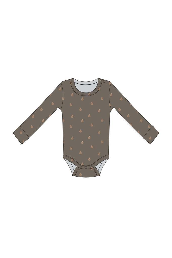 OC Long Sleeve Bodysuit Fox Cubs Wolf JBCO245523 Baby DBRW 90 [Jamie Kay]