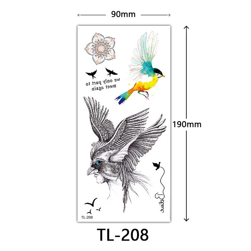 Flower Tattoo Stickers, Color Sketch Tattoo Stickers, English Letters, Wedding Photography Tattoo