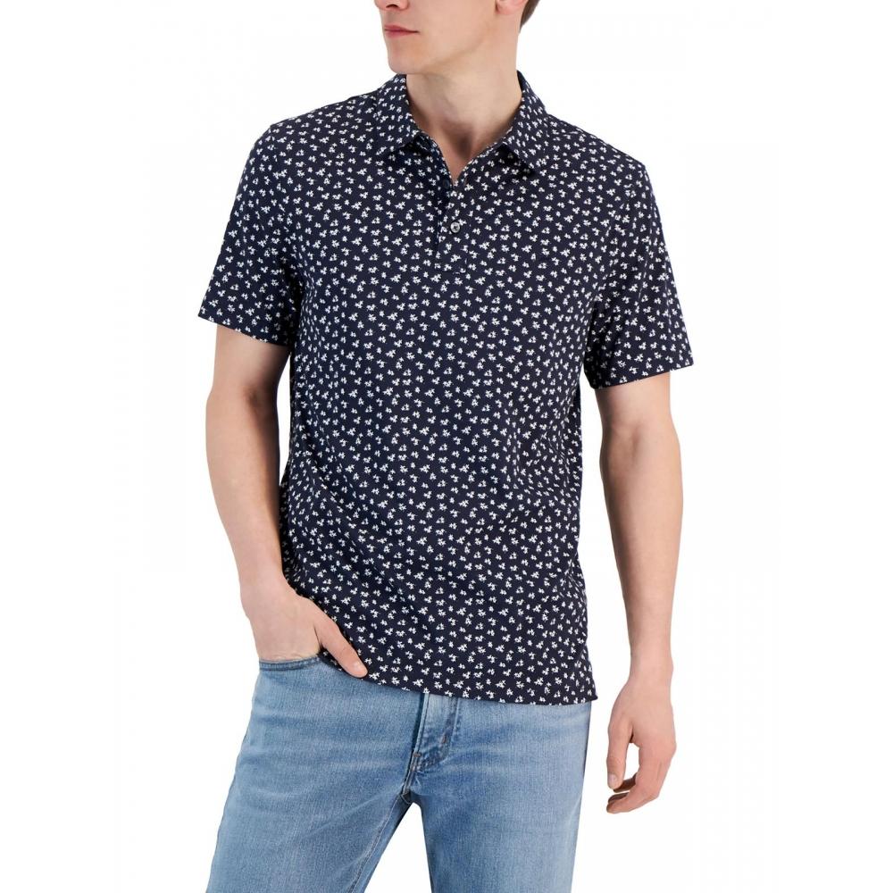 

Мужская рубашка-поло из хлопка пима с современным кроем Michael Kors, полночь