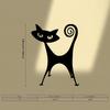 1pc Atomic Cat Metal Wall Art Mural Statue for Living Room Halloween Gift Cat Lovers Powder Coated