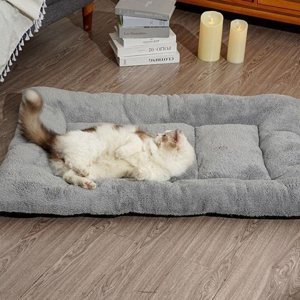 Warm Pet Plush Pad Surrounding Style Cat Cage Mattress Pet Floor Pad Dog Bed Mat  Home