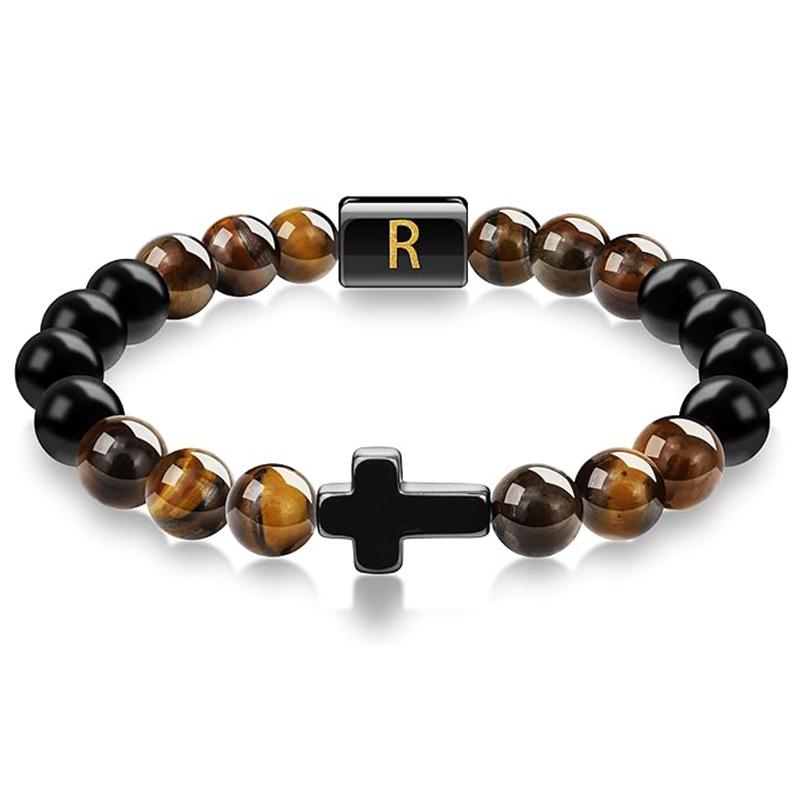 JYL TS Bracelet Men's  Beads Evokes Vintage Style & Strength