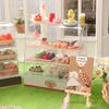 1:12 Scale Dollhouse Miniature Food Bakery Shop Cake Display Counter Bakery Cabinet Model Showcase Mini Snack Cabinet