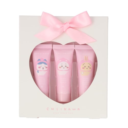 Chiikawa Hand Cream 3-Piece Set, 15g Each, Chiikawa Hachiware Rabbit Design, Contains 3 Moisturizing Ingredients, Shobido Hand Cream, CW46484