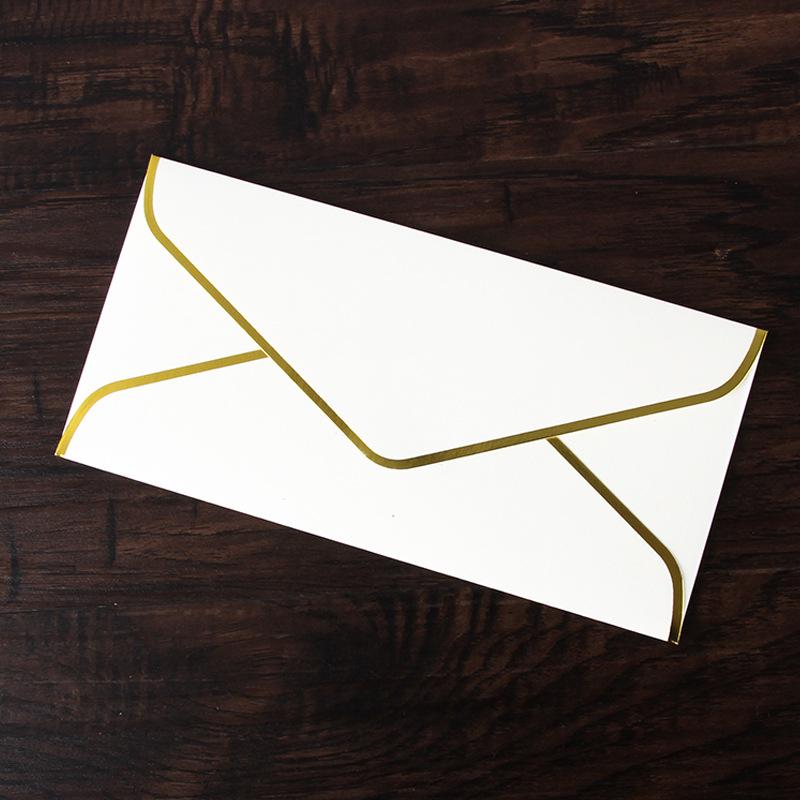 10 buc/lot plic hârtie de scris minimalist plic aurit stil european retro plic de afaceri
