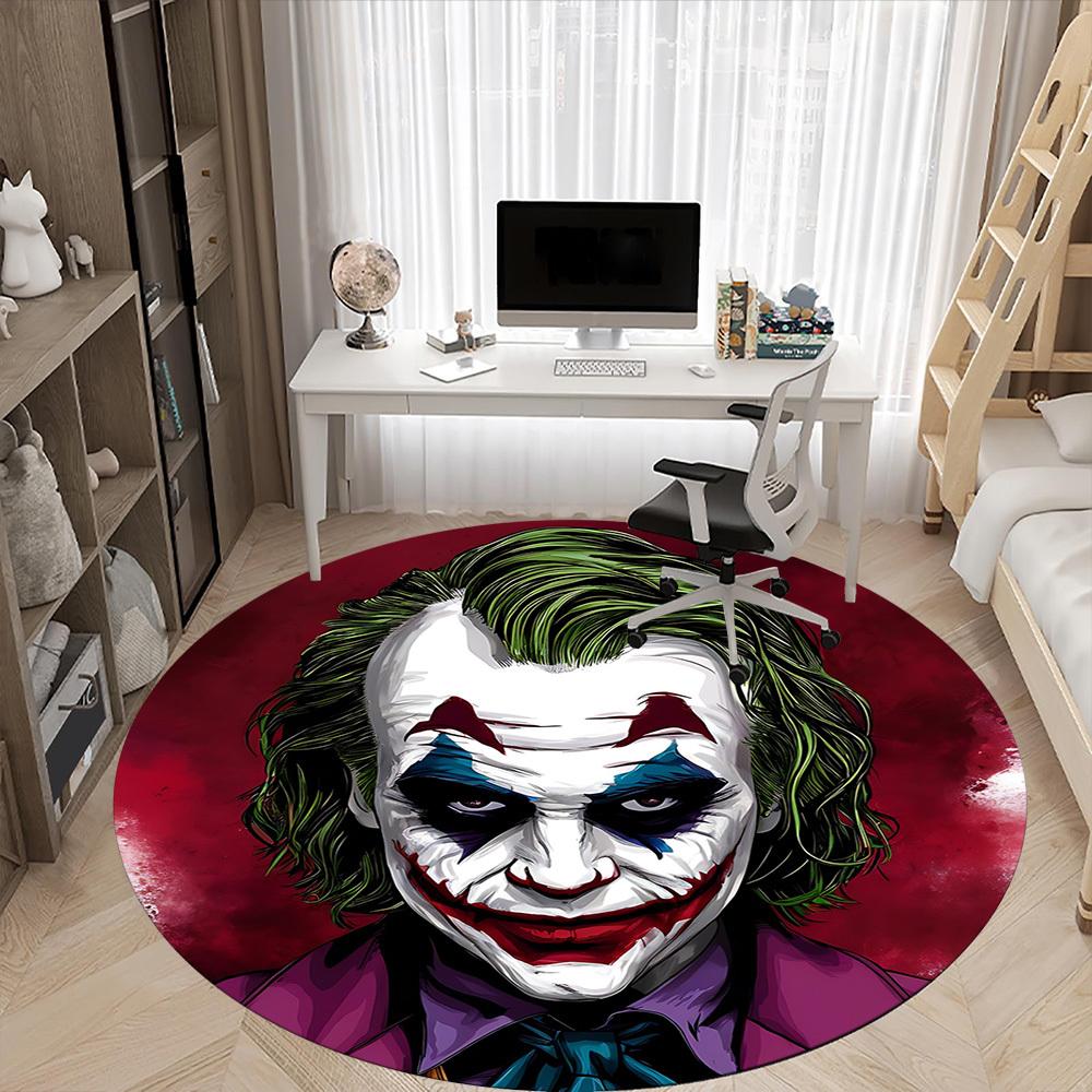 1pc Joker Office Round Area Rug, Under Office Chairs Bedroom Living Room Home Decor, Room Deco, Available in Various Sizes