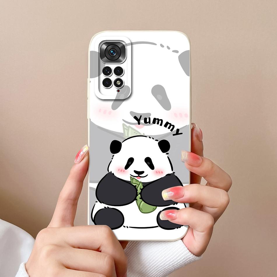 Cute Cartoon Case For Redmi Note 11 Pro Plus Back Cover Liquid Silicone Camera Protector For Xiaomi Redmi Note11 Phone Cases