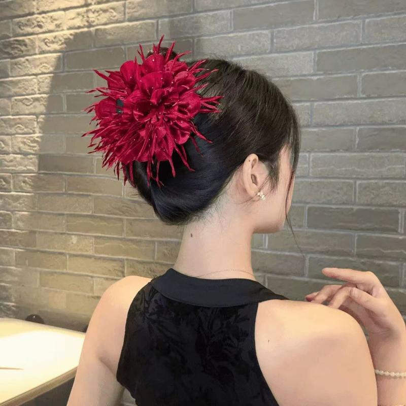 Retro Flower Claw Clips Elegant Geometric Bow Hair Clip Crab Hairgrisp for Women Party Hair Accessories Headdress Jewelry Gifts