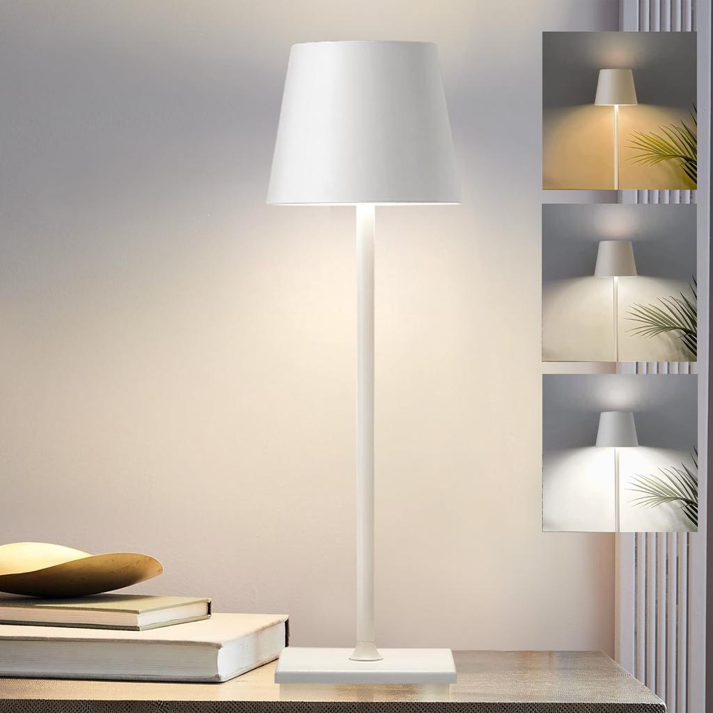 LED Table Lamp Portable Touch Desk Lamp Rechargeable Vintage Lamp for Restaurant Bedroom BarsCamping Coffee Shop Night Light