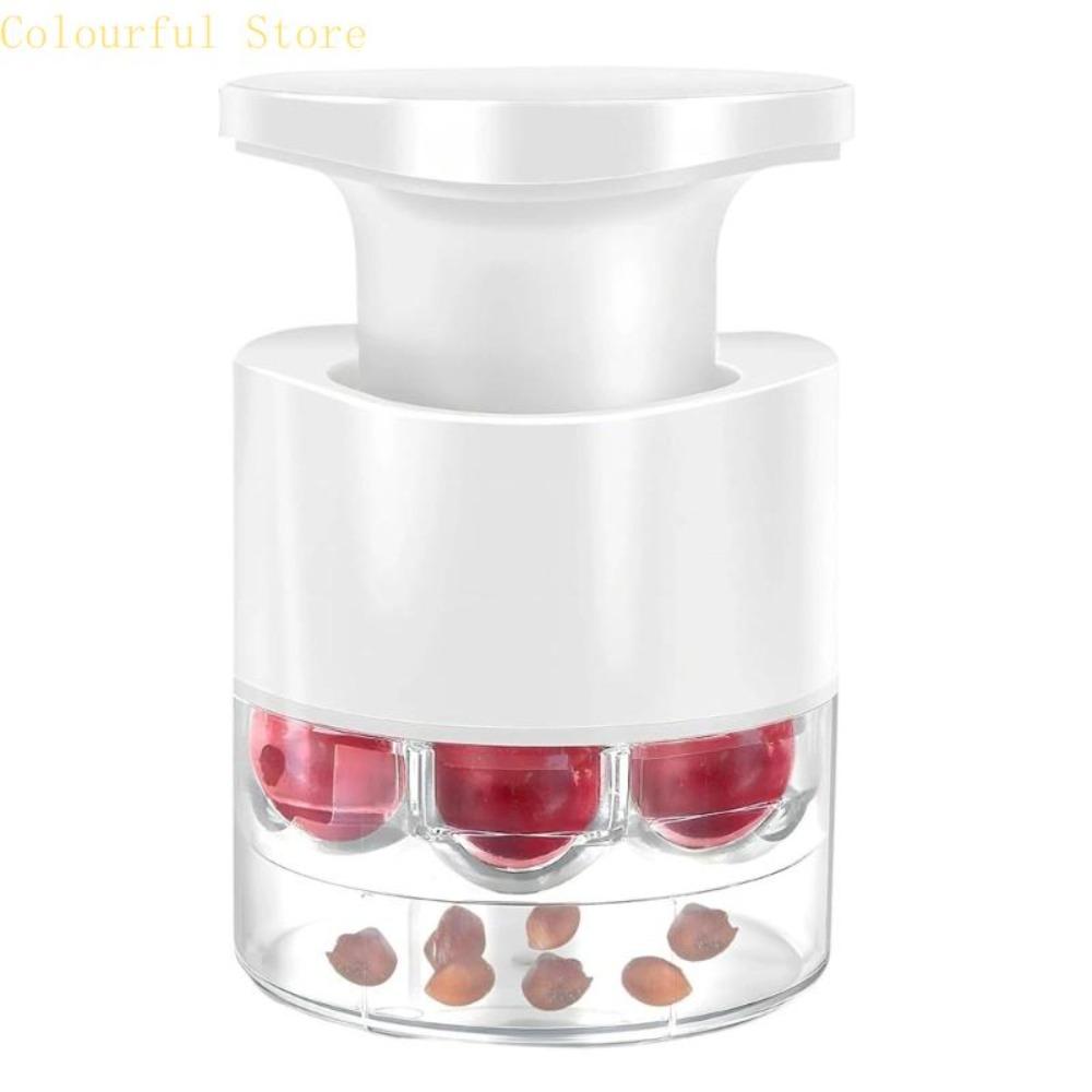 7 Holes Jujube Pitter Push-type Cherry Olive Pits Tools Cherry Pitter  Fruit Vegetable Tools