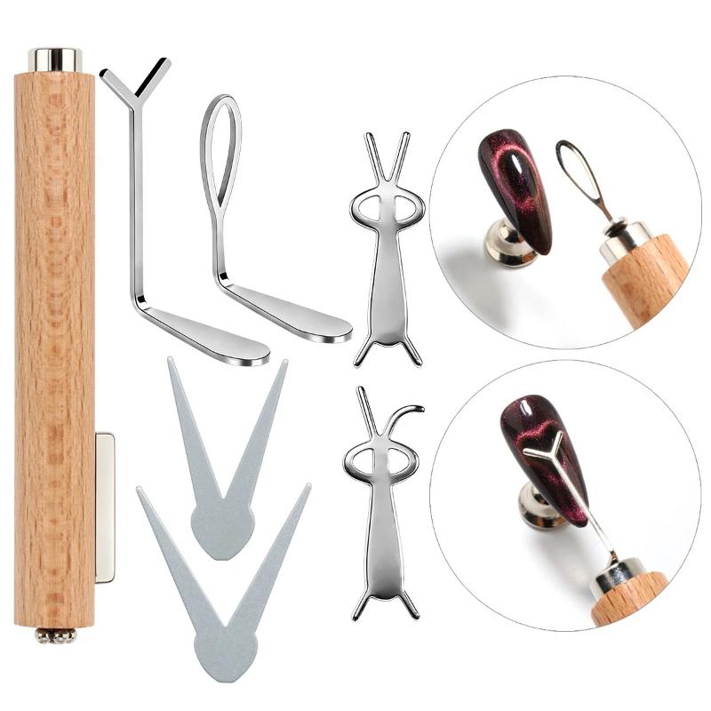 Portable Double-ended Nail Magnet Stick High Strength for Cat Magnetic Gel Nail Art DIY Manicure Tool one size