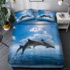 Dolphin 3D Duvet Cover Set  King Queen Double Twin Single Size Bed Linen Set