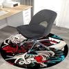1pc Tokyo Ghoul Kaneki Ken & Touka Kirishima Design Round Carpet Office Chair Mat Non-Slip Rug Suitable for Home Decor, Living Room
