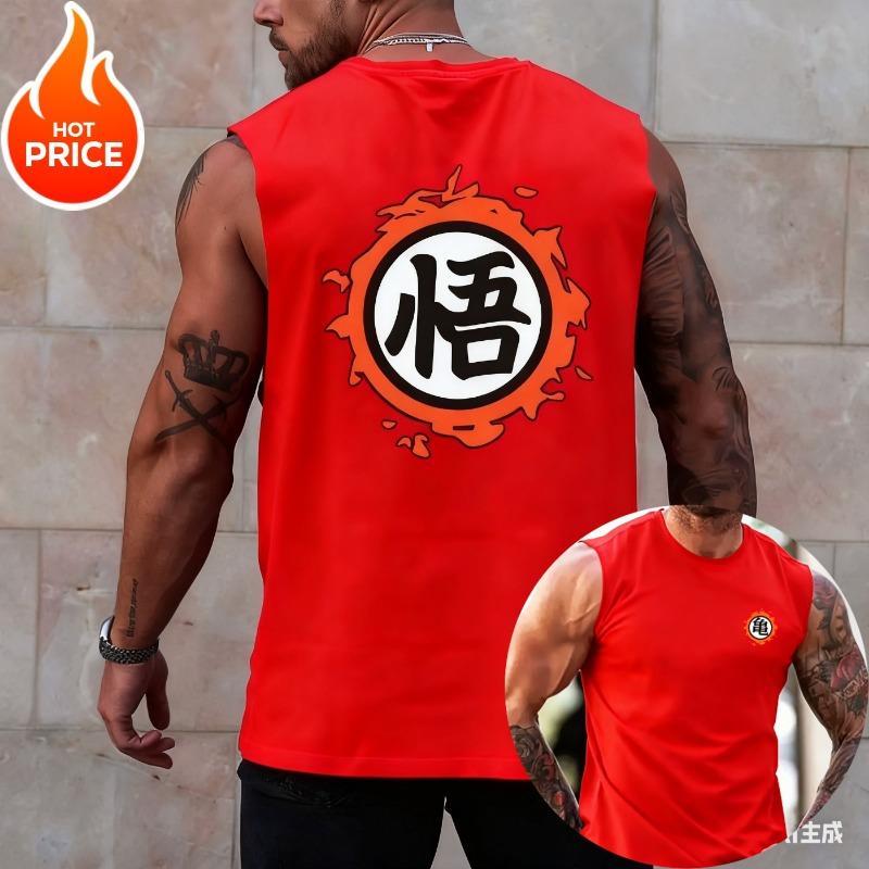 Son Goku Anime Dragon Ball Super Saiyan Gym Tee Harajuku Spring Summer Tank Top Fitness Casual Running Sports Sleeveless T-Shirt