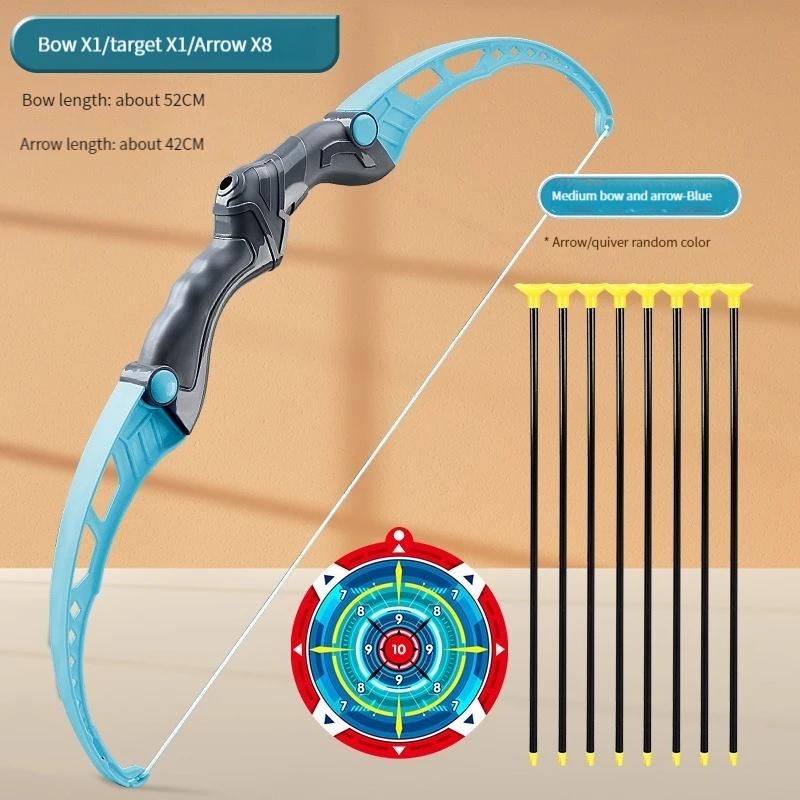 

52cm Bow Outdoor Children Toys Arrow Sucker Target Shooting Practice Kids Sport Training Toys Props Funny Birthday Gift for Kids