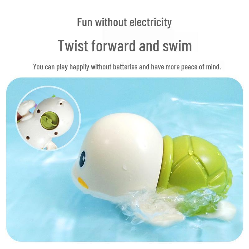 Wind-Up Baby Bath Toys: Turtle, Dolphin, Duck Swimming Set for Kids